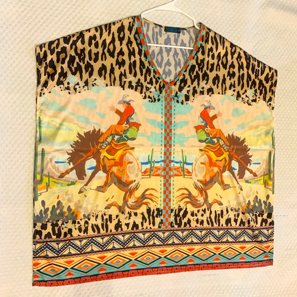 Western pull over blouse